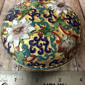 Vintage cloisonné trinket box